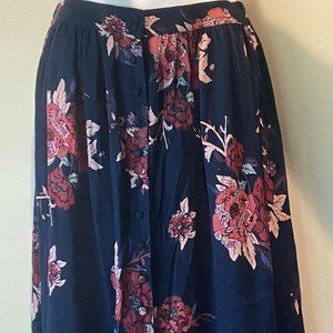 Patrons Of Peace Skirt Floral XS Floral Ankle Leg